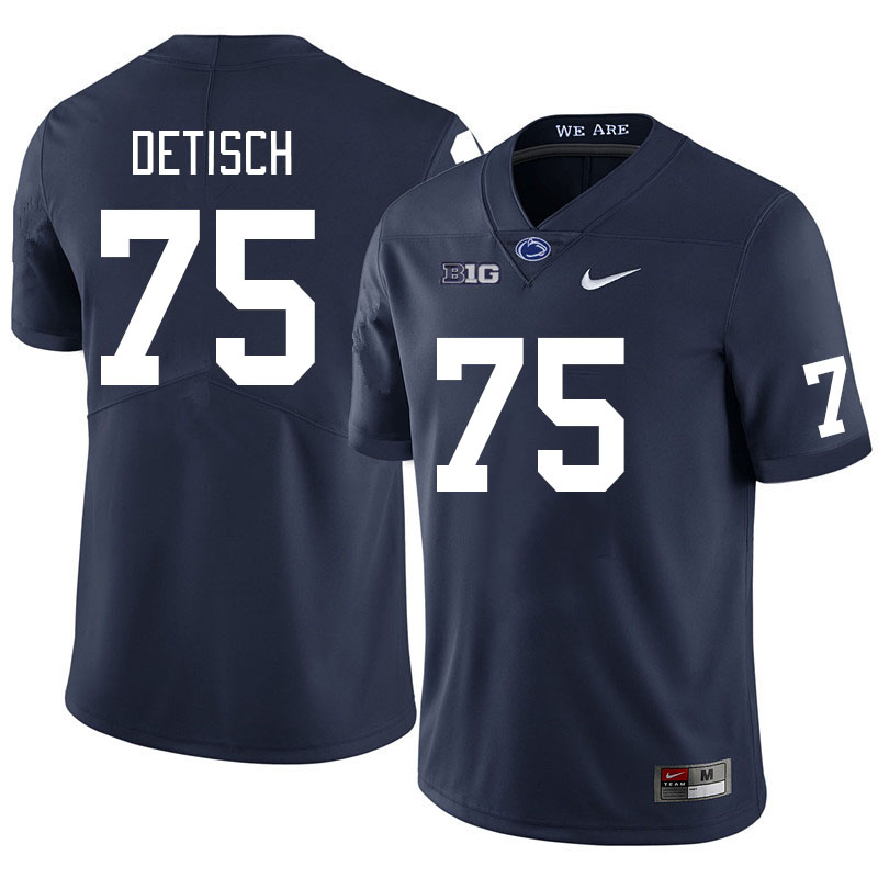 Men #75 Matt Detisch Penn State Nittany Lions College Football Jerseys Stitched Sale-Navy